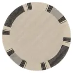 M&ouml;belix Webteppich Grau/dunkelgrau Palazzo Lobo Rund &Oslash; 120 Cm