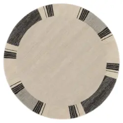 Webteppich Grau/dunkelgrau Palazzo Lobo Rund Ø 120 Cm