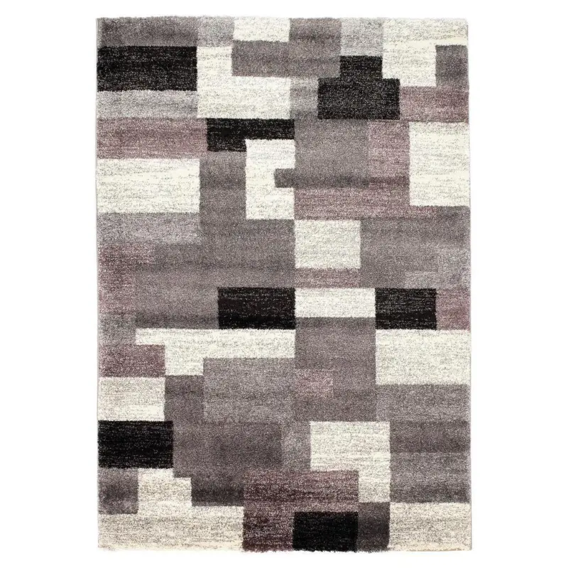 Webteppich Grau/flieder Astor Grid 140x200 Cm