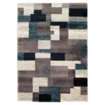 Möbelix Webteppich Grau/petrol Astor Grid 80x150 Cm