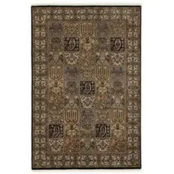 Orientalischer Webteppich Blau/beige Vasuki 80x300 Cm