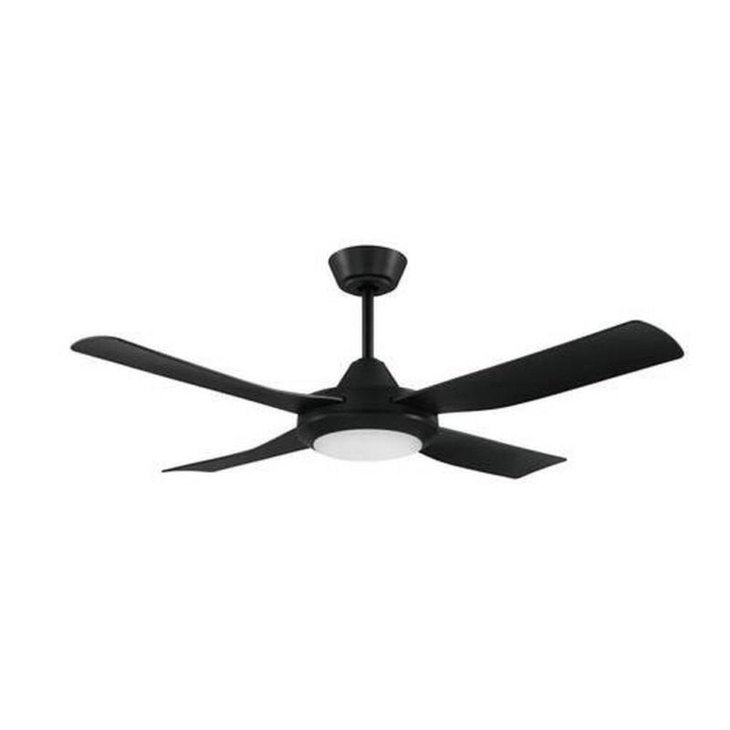 Deckenventilator Bondi Schwarz 4 Holzflügel Led-Leuchte