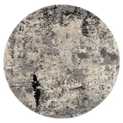 Webteppich Hellgrau Timeline Quantum Rund Ø 200 cm Hellgrau