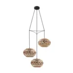 Möbelix Hängeleuchte Dondarrion H: 130 Cm 3-Flamming, Echtholz