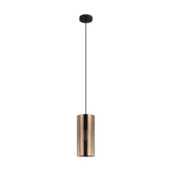 Hängeleuchte Tabiago H: 110 Cm 1-Flammig, Schwarz/rosegold