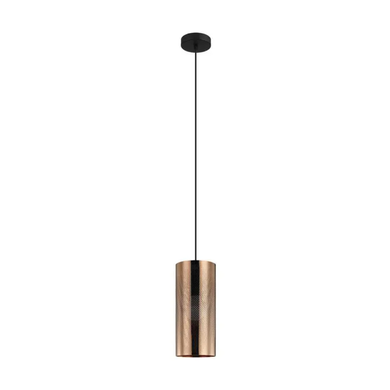 Hängeleuchte Tabiago H: 110 Cm 1-Flammig, Schwarz/rosegold