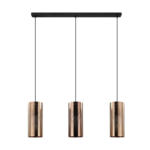 Möbelix Hängeleuchte Tabiago H: 110 Cm 3-Flammig, Schwarz/rosegold