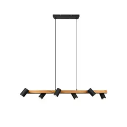 Hängeleuchte Marley H: 150 Cm 6-Flammig, Echtholz Kiefer