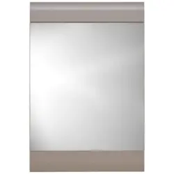 Garderobenspiegel Auris BxH: 60x90 cm Teilverrahmt Grau