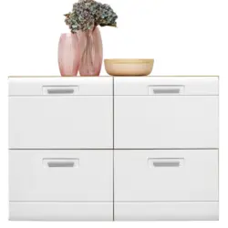 Schuhschrank Auris Wei&szlig;/eiche Dekor B: 120 Cm