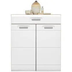 Kommode B: 85 Cm Auris Weiß/eichefarben