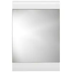 Wandspiegel Auris Eckig 60x90 Cm Wei&szlig; Teilverrahmt