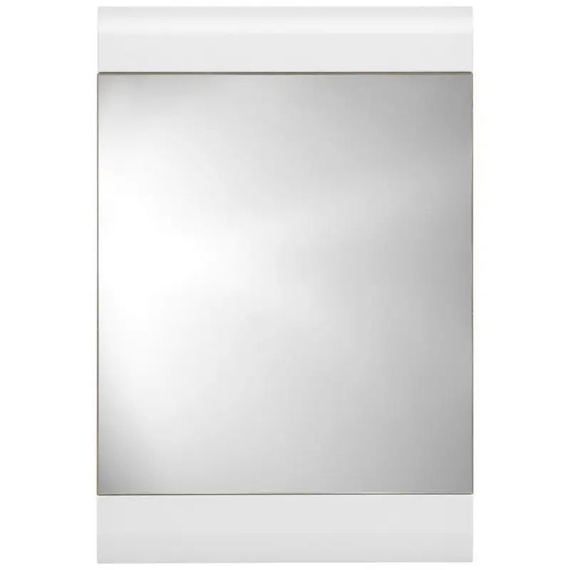 Wandspiegel Auris Eckig 60x90 Cm Wei&szlig; Teilverrahmt
