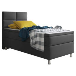Boxspringbett Mit Topper Lederlook 90x210 Miami