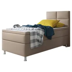Boxspringbett Mit Topper Lederlook 90x210 Miami