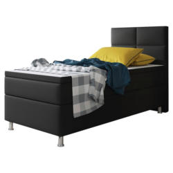 Boxspringbett Mit Topper Lederlook 90x210 Miami