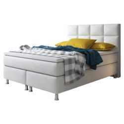 Boxspringbett Mit Topper Lederlook 140x210 Miami-F