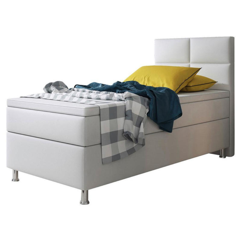 Boxspringbett Mit Topper Lederlook 90x210 Miami-F