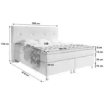 M&ouml;belix Boxspringbett Mit Topper Lederlook 200x180 Cm Oxford