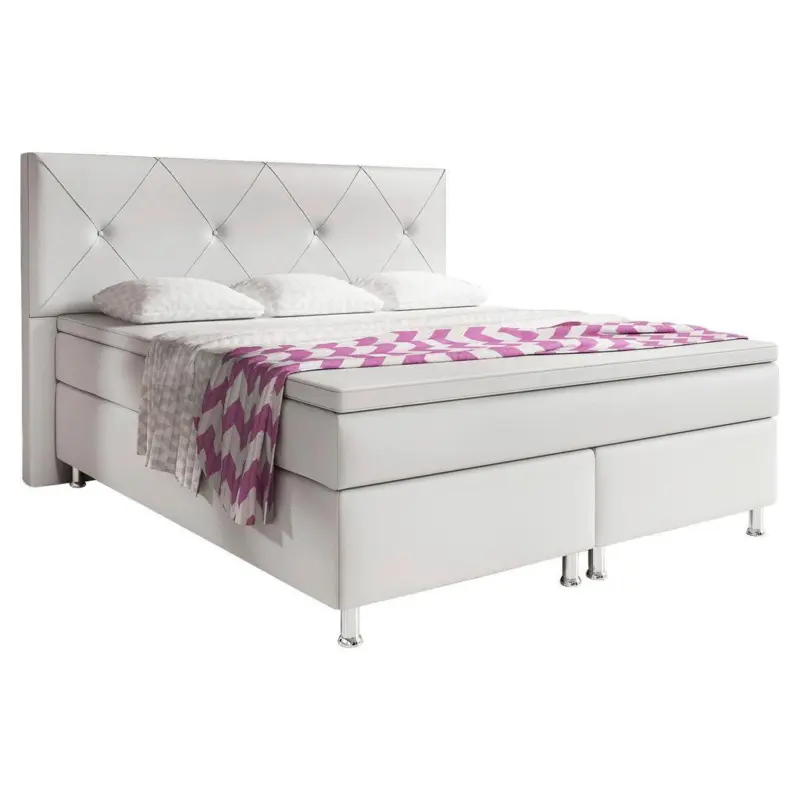 Boxspringbett Mit Topper Lederlook 180x200 Oxford