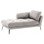 Möbelix Recamiere Softy L: 168 cm Textil Hellgrau