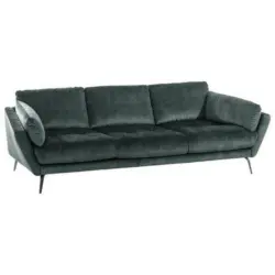 Big Sofa Softy Mit Kissen B: 254 Cm Blau Velours
