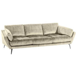 Big Sofa Softy Mit Kissen B: 254 Cm Naturfarben Velours