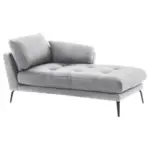 M&ouml;belix Recamiere Softy L: 168 cm Textil Schwarz/Wei&szlig;