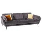 Möbelix Big Sofa Softy mit Kissen B: 254 cm Grau Velours