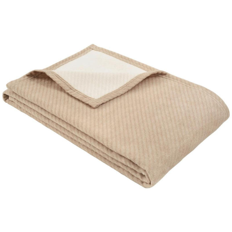 Kuscheldecke Braun/Naturfarben 140x200 cm Double Face