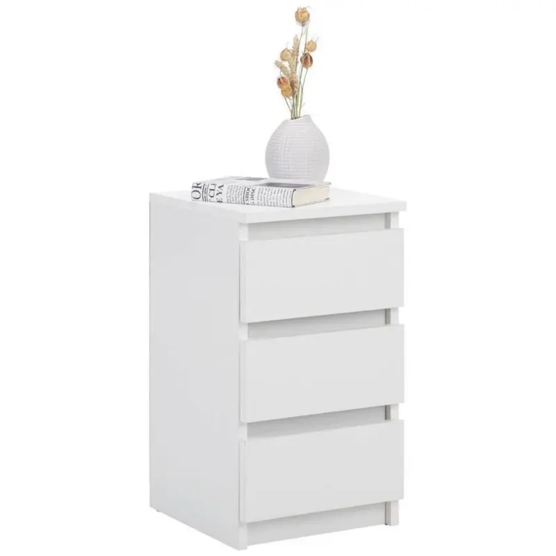 Nachtkästchen Weiß H: 55 cm Ella