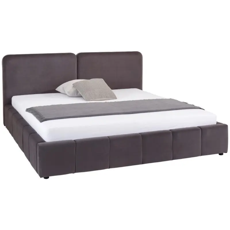 Polsterbett mit Lattenrost 180x200 cm Dorry Dunkelgrau