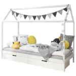 Möbelix Hausbett Lina 90x200 Cm Kiefer Weiß Mit Schubladen