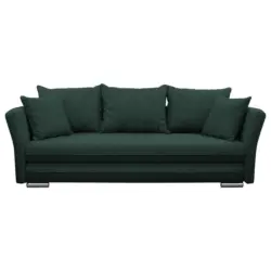 2-Sitzer-Sofa mit Schlaffunkt. Modi und Bettkasten Grün