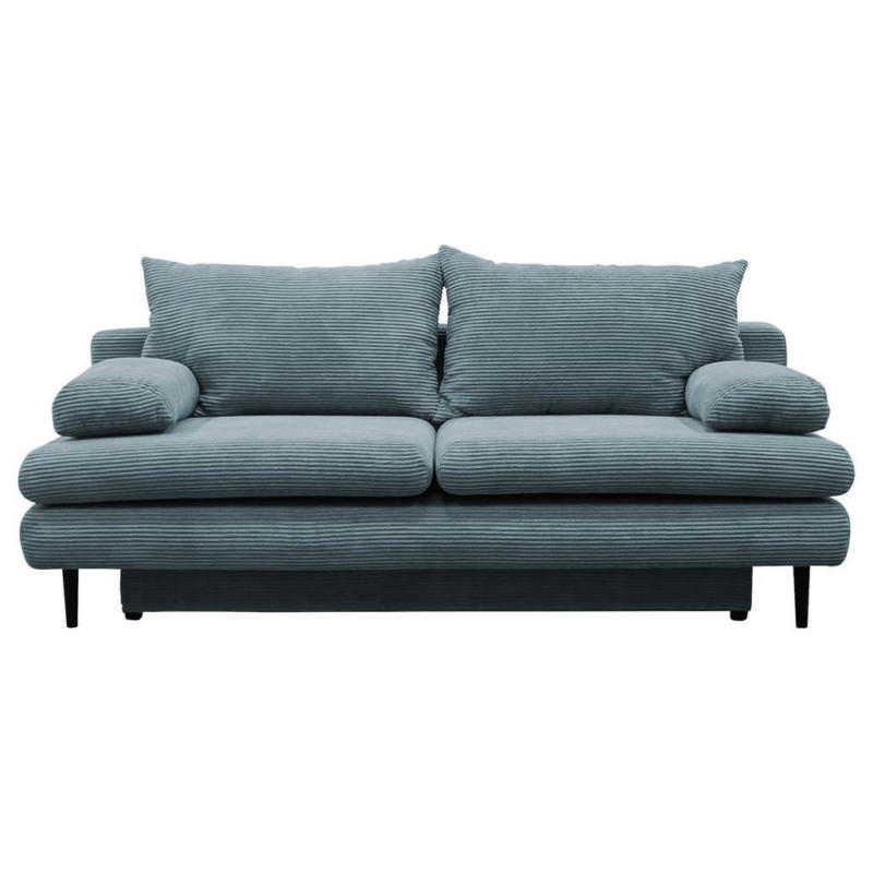 2-Sitzer-Sofa mit Schlaffunkt. Fiore und Bettkasten Türkis