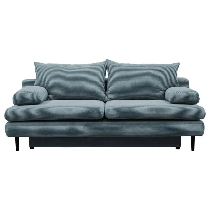 2-Sitzer-Sofa mit Schlaffunkt. Fiore und Bettkasten Türkis