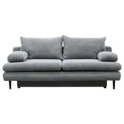 2-Sitzer-Sofa mit Schlaffunkt. Fiore und Bettkasten Hellgrau