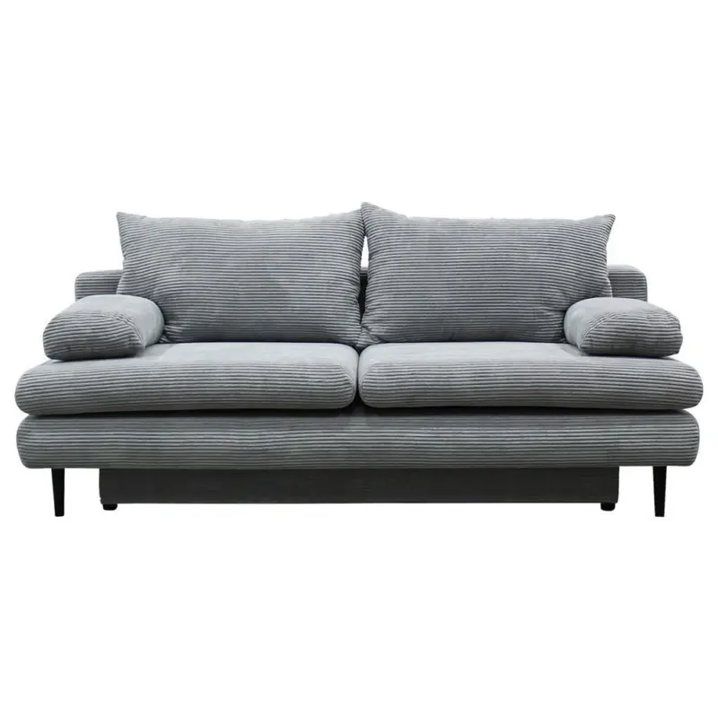 2-Sitzer-Sofa mit Schlaffunkt. Fiore und Bettkasten Hellgrau