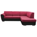 Möbelix Ecksofa mit Bettkasten Doris Rücken Echt Rot/Schwarz
