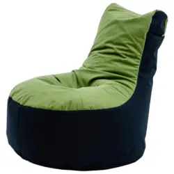 Sitzsack Meggi Grün/schwarz, Indoor, Styroporkugeln-Füllung