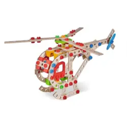 Holzbausteine Hubschrauber 225 Teile Ab 6 Jahren