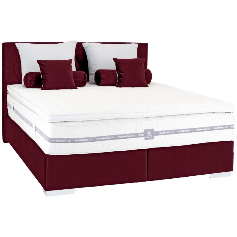 Boxspringbett Mit Gepolstertem Kopfteil 180x200 Cm Paula