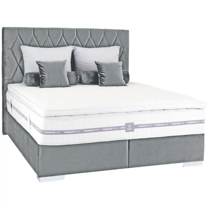 Boxspringbett Mit Gepolstertem Kopfteil 160x200 Cm Paula