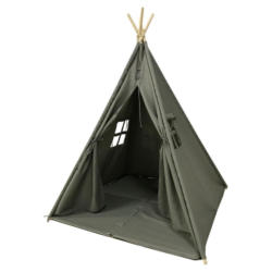 Spielzelt Tipi mit Fenster Grau Sunny