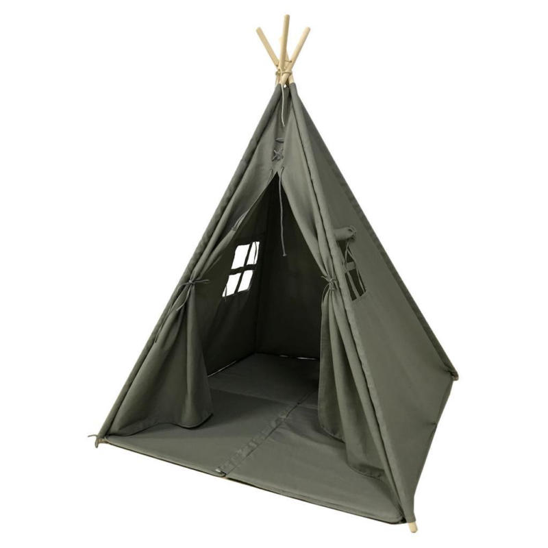 Spielzelt Tipi mit Fenster Grau Sunny