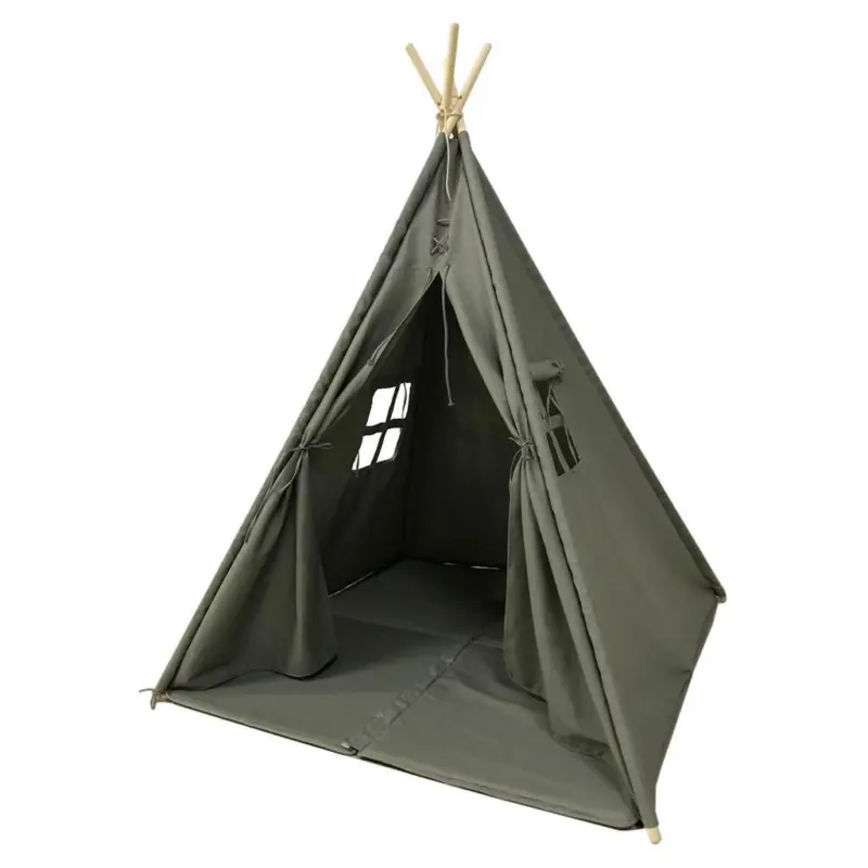 Spielzelt Tipi mit Fenster Grau Sunny