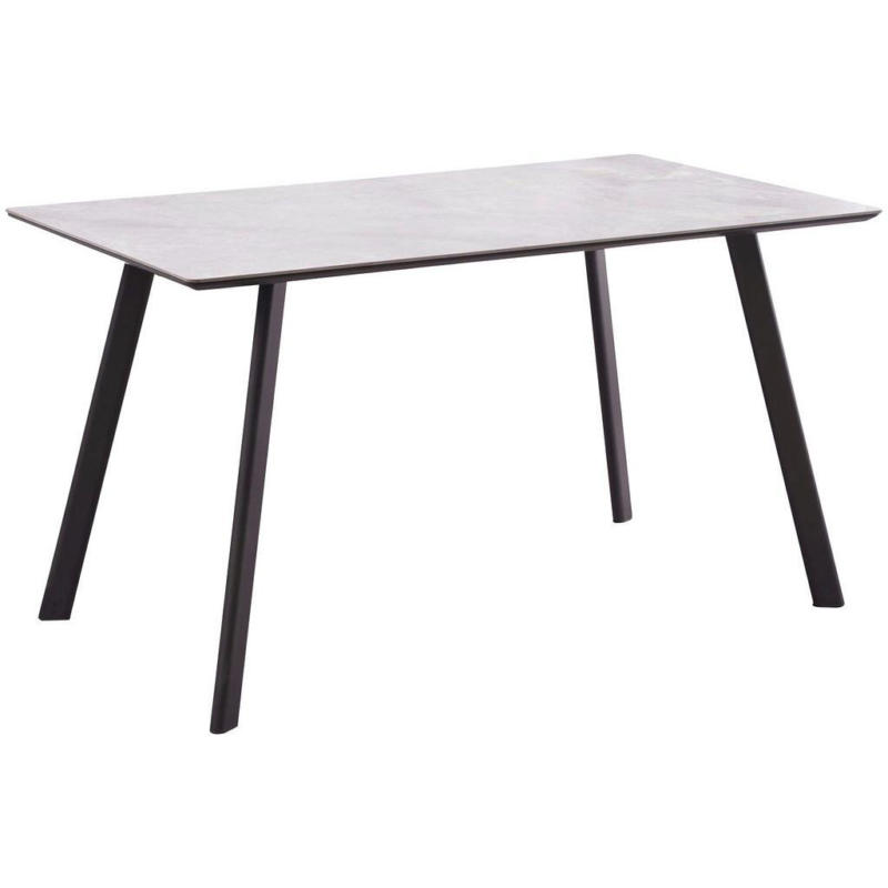 Esstisch George 140x80 cm Grau/Schwarz