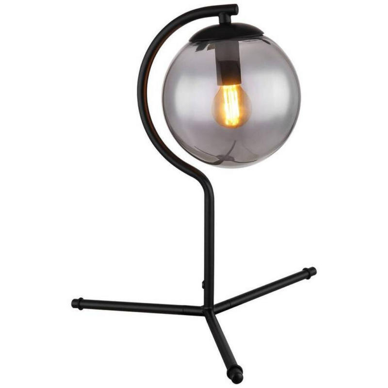 Tischlampe Porry Schwarz mit Wippschalter