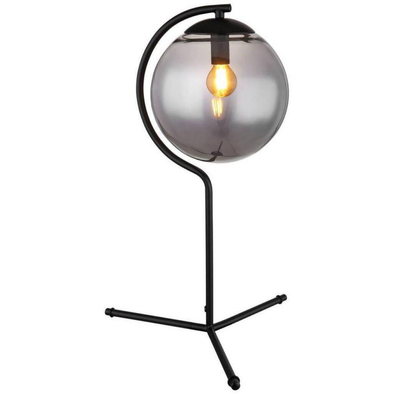 Tischlampe Porry Schwarz mit Wippschalter