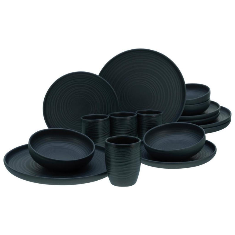 Kombiservice Lava Stone 4 Personen Geschirr Set